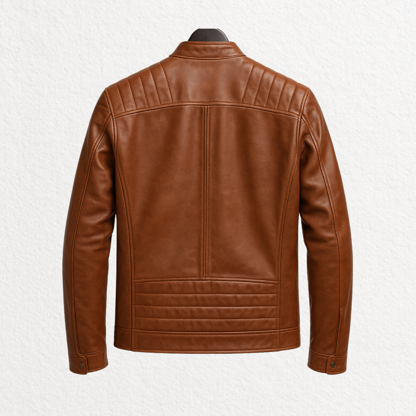 Men’s Brown Leather Cafe Racer Jacket