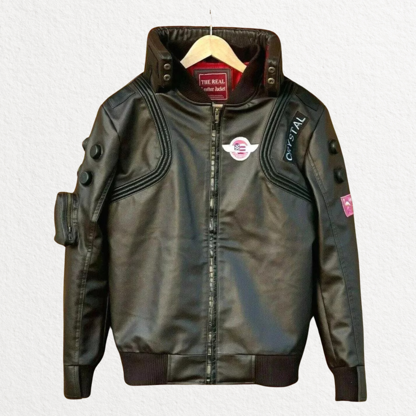 Cyberpunk-Inspired LED Leather Jacket