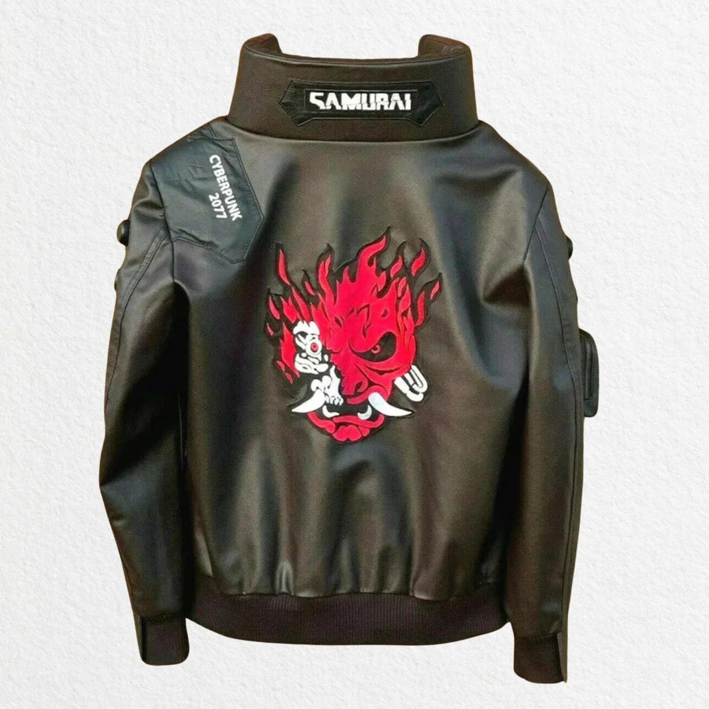 Cyberpunk-Inspired LED Leather Jacket