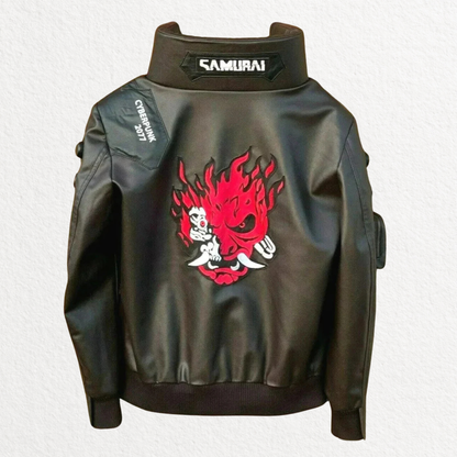 Cyberpunk-Inspired LED Leather Jacket