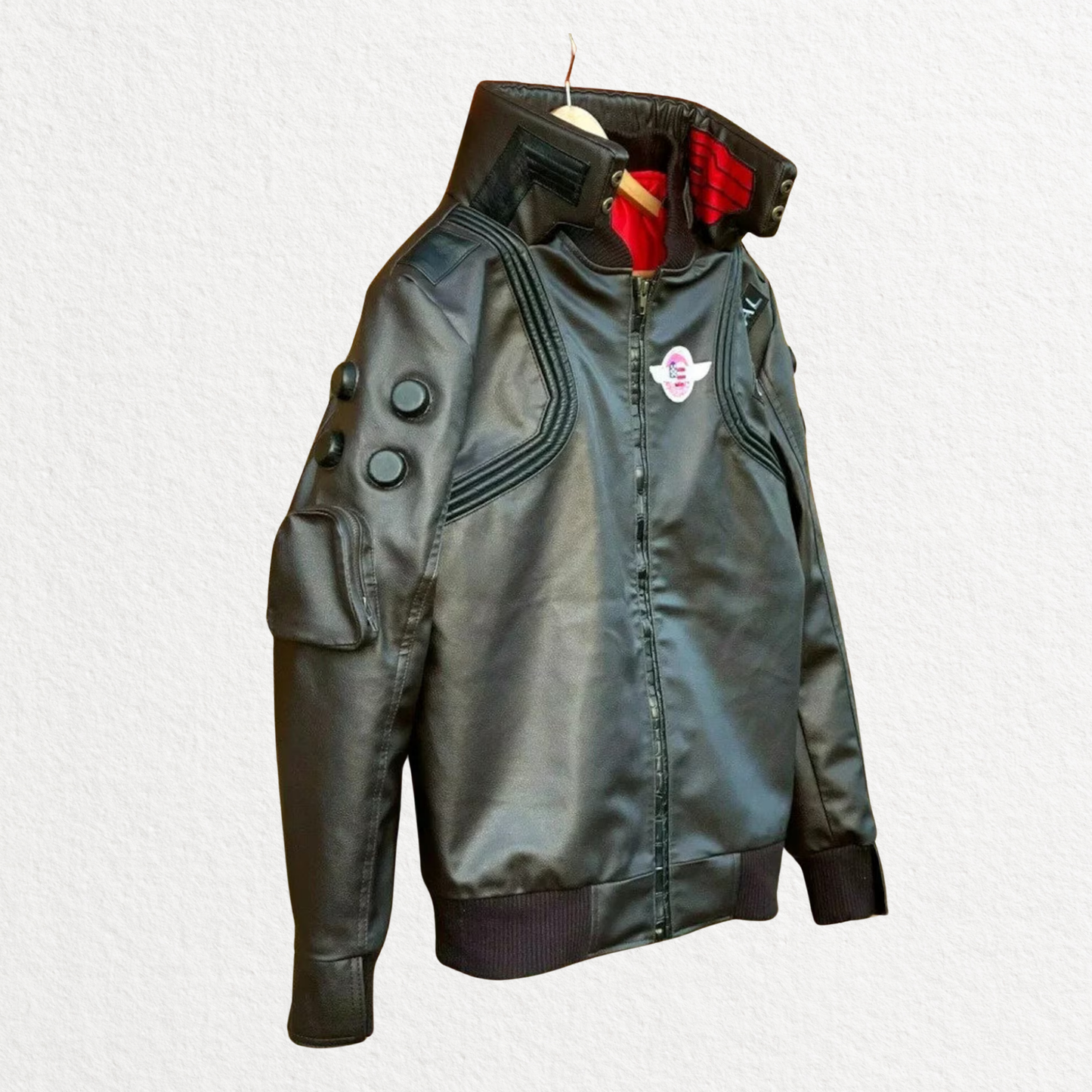 Cyberpunk-Inspired LED Leather Jacket