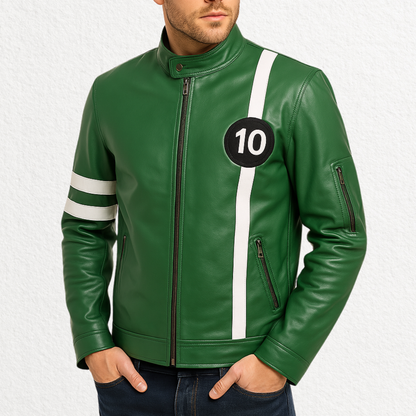 Green Alien Hero Inspired Leather Jacket