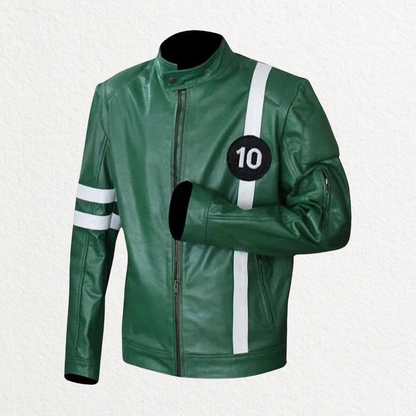 Green Alien Hero Inspired Leather Jacket