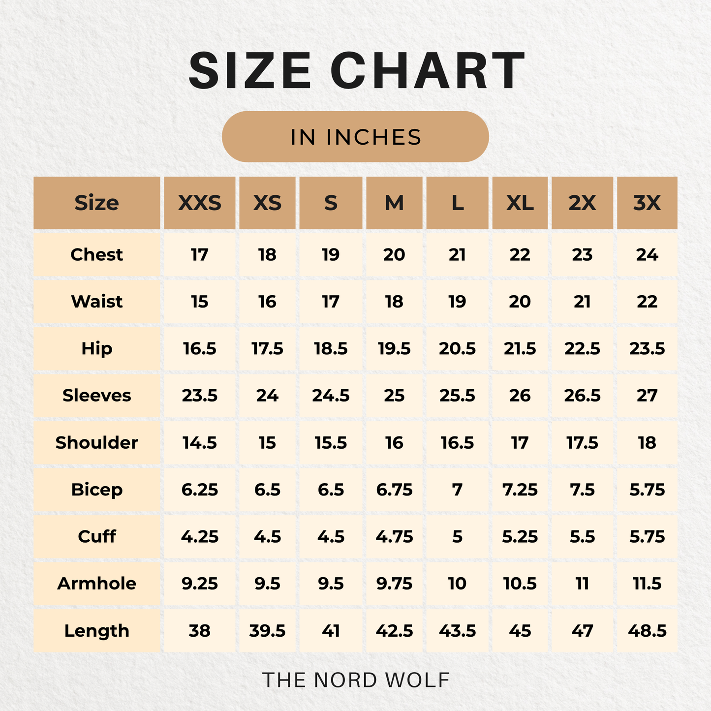 Women’s tan leather trench coat size chart